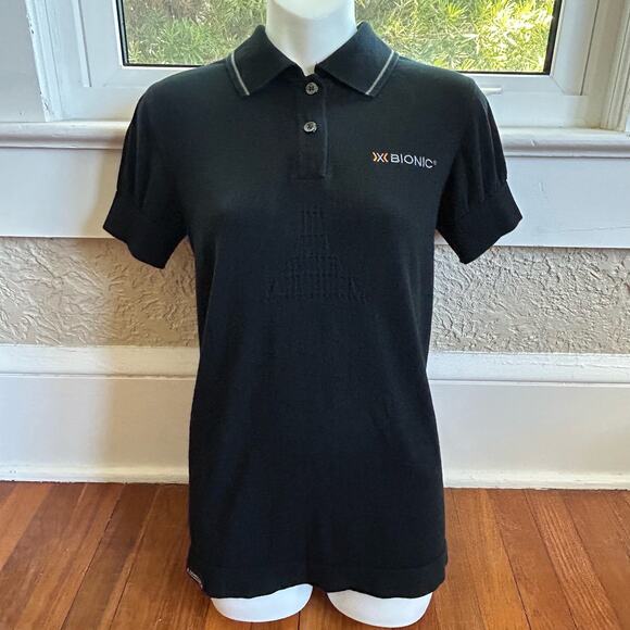 X-Bionic Womens Lady Black Short Sleeve Golf Polo Shirt Size Small - Picture 16 of 16